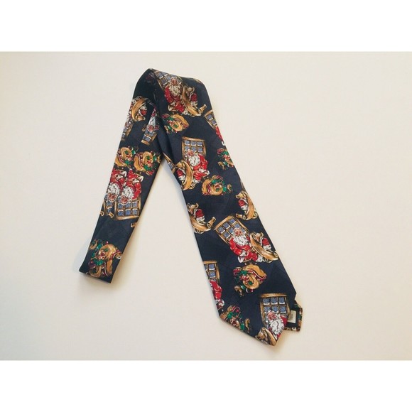 Santa Claus Tie Standard Size Christmas Ol’ Saint Nick Camden Court - Picture 1 of 3